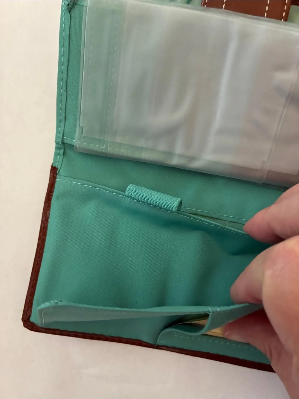 Fossil Brown Leather Wallet and Coin/Card Zip ID Pouch Set